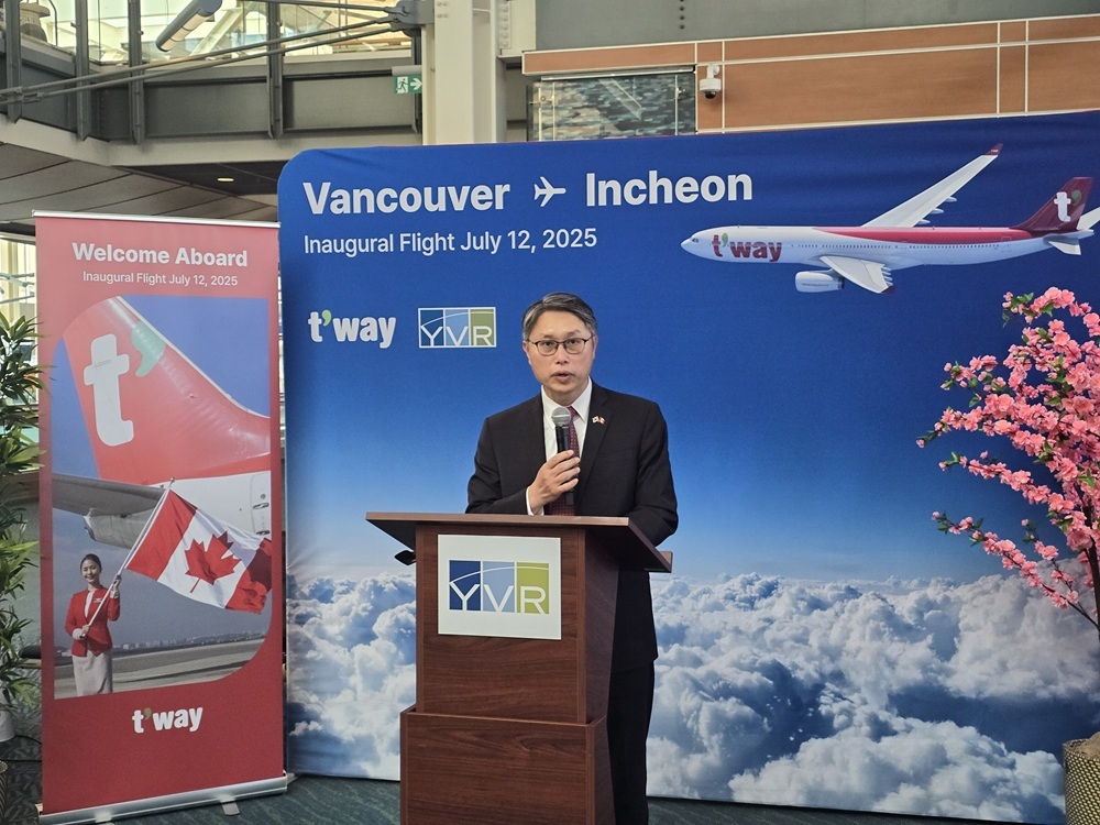 Attending T'way Air Vancouver Inaugural Ceremony